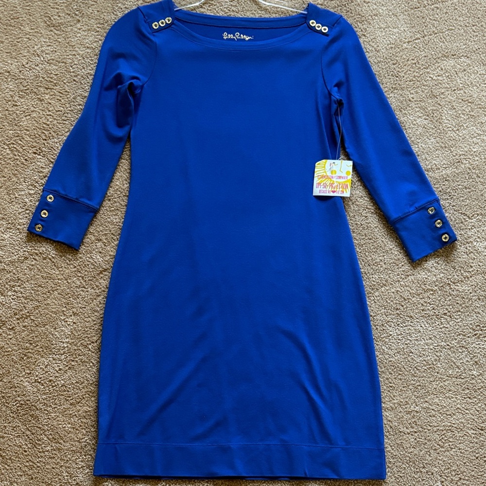 Lilly Pulitzer Royal Blue Dress with Gold Accents
